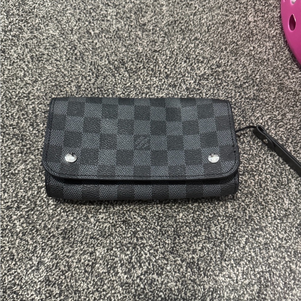 Checkered Black Clutch